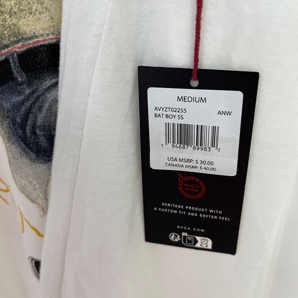 RVCA Bat Boy T-Shirt Men's Medium - Picture 10 of 13